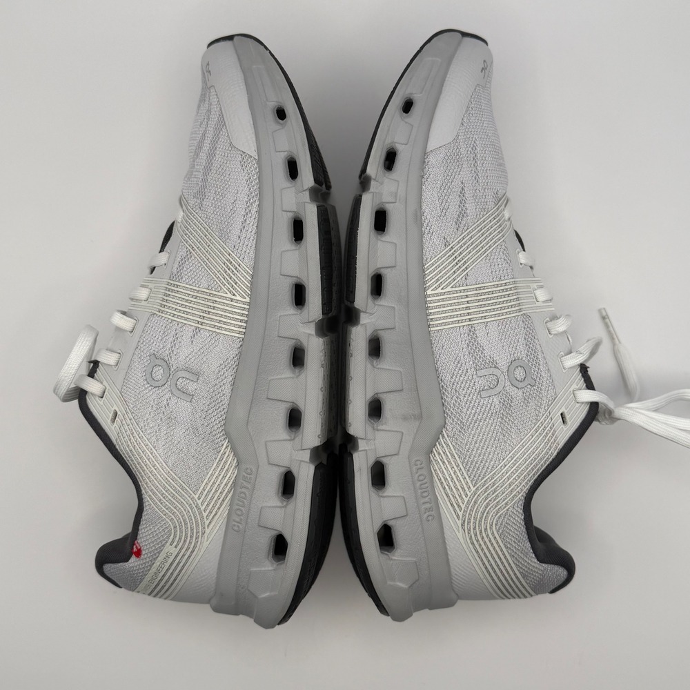 On Cloudgo Running Shoes Womens 9 Glacier White Grey CloudTec Sneakers
